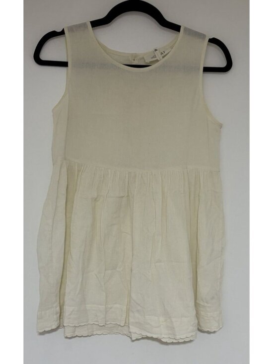 THE GREAT. Tops - The Great. Women’s Ivory Flowy Gauzy Sleeveless Babydoll Blouse Tunic Size 0